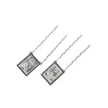 Escapulário caixa zircônia exu banhado à rhodium preto