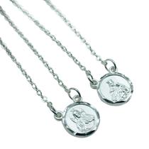 Escapulário Colar NS do Carmo e Sagrado Coração de Jesus Folheado a Prata