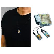 Escapulário Colar NS do Carmo e Santa Teresinha do Menino Jesus Encerado