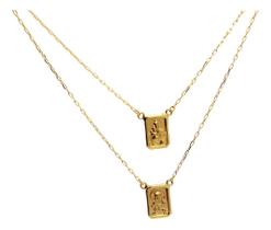 Escapulario Corrente Maciça Medalha Mini 60cm Ouro 18k Escapulario Corrente Maciça Medalha Mini 60cm Ouro 18k