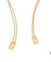 Escapulário cruzes banhado a ouro 18k Cód. 5319116800 TAM 68 CM Escapulário cruzes banhado a ouro 18k Cód. 5319116800 TAM 68 CM