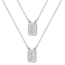 Escapulário de Aço Mini São Jorge 9x7mm 60cm Escapulário de Aço Mini São Jorge 9x7mm 60cm