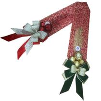 Escapulário de Natal Luxo em Tecido Premium Laços de Veludo e Decoração Diferente em Cada Ponta -RIKABUNI