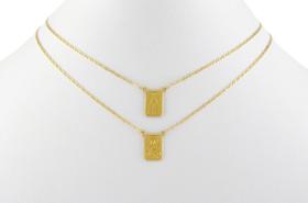 Escapulário De Ouro Ns Aparecida 8x12 65 Cm Dupla Face 18k