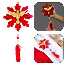 Escapulário de Porta Divino Espírito Santo De Pendurar Vermelho