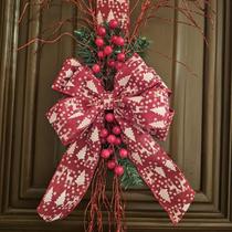 Escapulário De Porta Natalino Guirlanda Azevinhos Natal