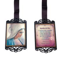 Escapulário De Porta Nossa Senhora Rainha da Paz Com Oração - FORNECEDOR 24