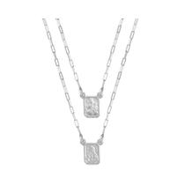 Escapulário de Prata 925 Mini Sagrado Coração de Jesus e N Sra do Carmo