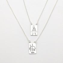 Escapulário de Prata 925 Orixás Ogun - 60cm Escapulário de Prata 925 Orixás Ogun - 60cm