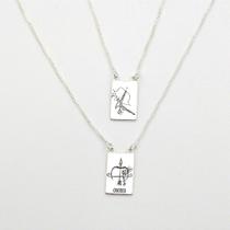 Escapulário de Prata 925 Orixás Oxóssi - 60cm Escapulário de Prata 925 Orixás Oxóssi - 60cm