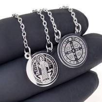 Escapulário de São Bento Inoxidável Colar Masculina Feminino