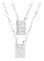 Escapulario Deus é Fiel 60cm Prata Legitima 925