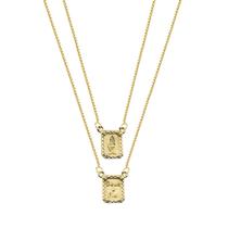 Escapulário deus é fiel folheado á ouro 18k