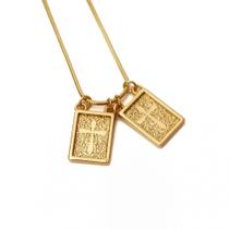 Escapulário dourado masculino/ corrente dourada masculina aço inoxidável