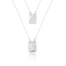 Escapulário Dupla Face São Jorge N. S. Do Carmo Prata925 Kl