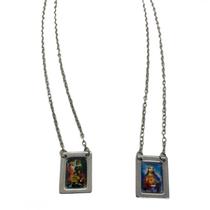 Escapulário em Aço Inox 1,5 x 32cm - Escolha seu Protetor