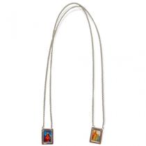 Escapulário em Aço Inox 1,5 x 32cm - Escolha seu Protetor