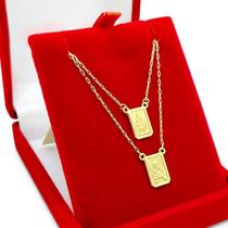 Escapulário Em Ouro 10k Gargantilha Corrente Cordão Colar