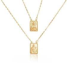 Escapulário em ouro 18 k Joia Religiosa