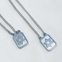 Escapulário Estrela de Davi em Aço Inox Escapulário Estrela de Davi em Aço Inox