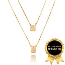 Escapulário Feminino Banhado A Ouro 18k Dourado (10 Camadas) - AIEVUOG