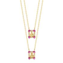 Escapulário Feminino Nossa Senhora Jesus Banhado A Ouro 18k