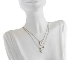 Escapulário Feminino Ouro Branco 18k 750 Dupla Face 60 Cm D Dourado Escapulário Feminino Ouro Branco 18k 750 Dupla Face 60 Cm D Dourado