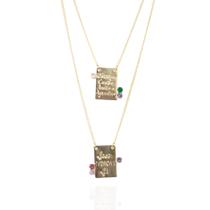 Escapulário foco/força/fé banhado a ouro 18k Escapulário foco/força/fé banhado a ouro 18k