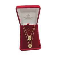 Escapulário Folheado Veneza Imagens Mini com Zirconias 60cm Escapulário Folheado Veneza Imagens Mini com Zirconias 60cm