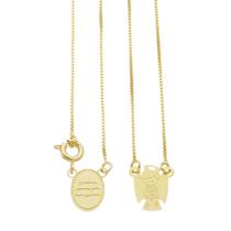 Escapulário Infantil Corrente 45cm Banho de Ouro 18k