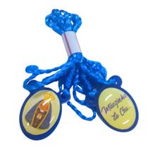 Escapulário Infantil N. Sra. Aparecida - Oval - Azul Escapulário Infantil N. Sra. Aparecida - Oval - Azul