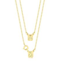 Escapulário Infantil Sagrado Coração Jesus Folheado A Ouro