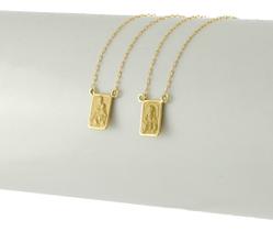 Escapulário Masculino De Ouro 18k Ns Carmo Sagrado 70 Cm Js