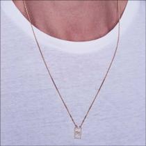 Escapulário Masculino Fé E Cruz Banhado A Ouro Rommanel Tam 68