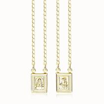 Escapulário Masculino Folheado a Ouro 18k