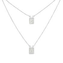 Escapulário Masculino Modelo Veneziana 60cm Em Prata 925