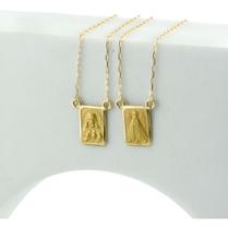 Escapulário Masculino Ouro 18k Ns Aparecida Sagrado 60 Cm Escapulário Masculino Ouro 18k Ns Aparecida Sagrado 60 Cm