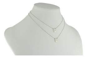 Escapulário Masculino Ouro Branco 18k 750 Dupla Face 60 Cm