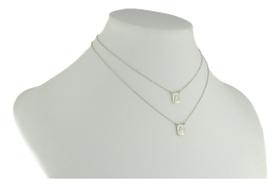 Escapulário Masculino Ouro Branco 18k 750 Dupla Face 60 Cm Escapulário Masculino Ouro Branco 18k 750 Dupla Face 60 Cm