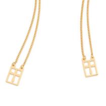 Escapulário masculino rommanel elo grumet medalhas vazadas cruz 532331