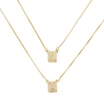 Escapulário mini medalha sagrado coração de jesus folheado a ouro 18k Escapulário mini medalha sagrado coração de jesus folheado a ouro 18k