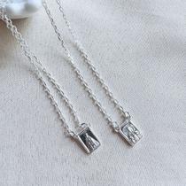 Escapulário Mini Nossa Senhora Aparecida em Prata 925 60 cm