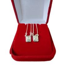 Escapulário Mini S.Coração Jesus+N.Senhora do Carmo Folheado Escapulário Mini S.Coração Jesus+N.Senhora do Carmo Folheado