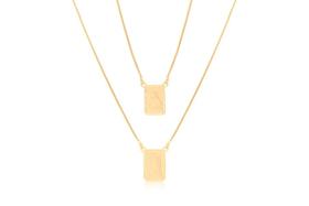 Escapulário N. Sra. do Carmo com banho de ouro 18K aro 19