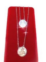 Escapulário Nossa Senho da Aparecida e São Jorge Aço Inox