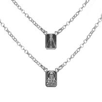 Escapulário Nossa Senhora Aparecida Banhado A Prata 925 Escapulário Nossa Senhora Aparecida Banhado A Prata 925