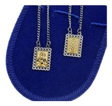 Escapulário Nossa Senhora Aparecida E Sagrado Coração Aço Dourado Escapulário Nossa Senhora Aparecida E Sagrado Coração Aço Dourado