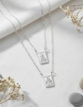 Escapulario nossa senhora carmo 70 cm prata 925 Escapulario nossa senhora carmo 70 cm prata 925