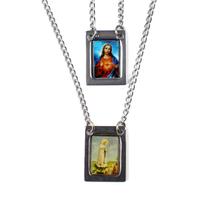 Escapulário Nossa Senhora de Fatima Aço inox foto 1,5x32 cm