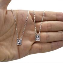 Escapulário Nossa Senhora Do Carmo Banhado A Prata 925 Escapulário Nossa Senhora Do Carmo Banhado A Prata 925